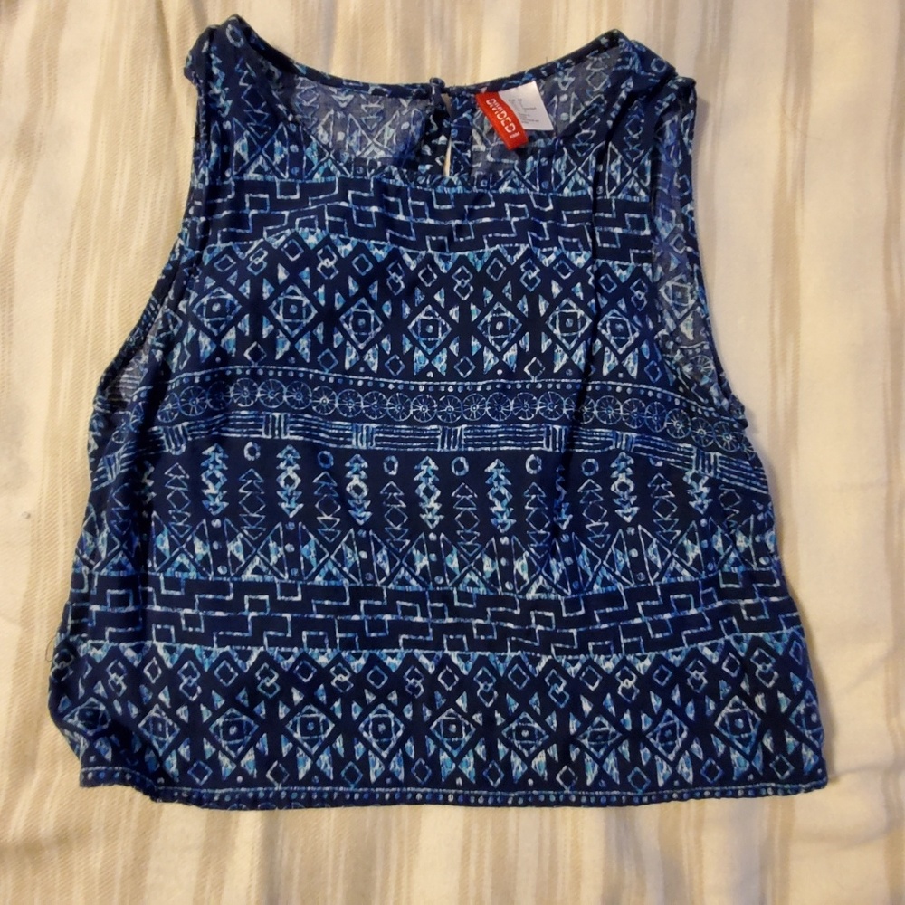 H&M blue crop top
